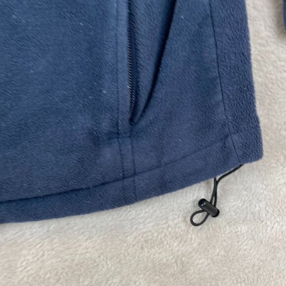 Columbia Men's Fleece Jacket Large Navy Blue Full-Zip Stand Collar Outdoors - Picture 8 of 13